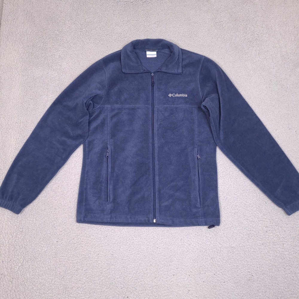Columbia Fleece Jacket Mens Small Blue Steens Mountain 2.0 Full Zip Outdoor